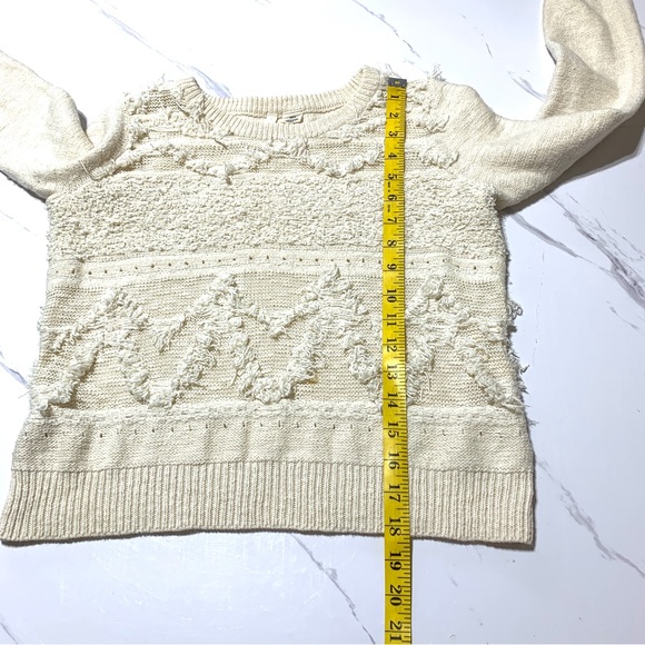 Anthropology MOTH Cream White Knitted Sweater Size Small - Picture 9 of 11